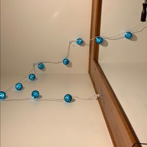 Teal flowered plug in lights